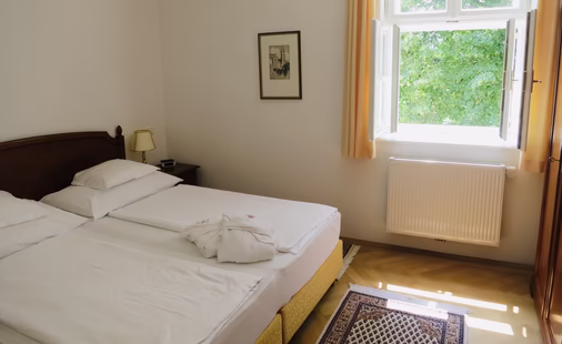 Schlafzimmer der Suite LÖWENHERZ